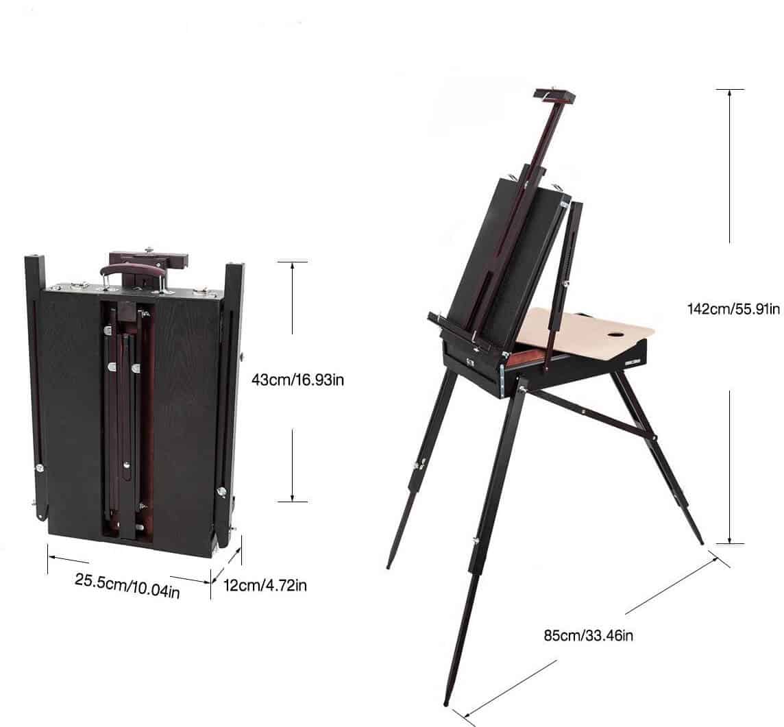 mont marte dimensions - best plein air easel