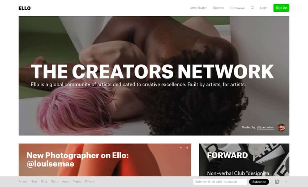 sites like deviantart - ello