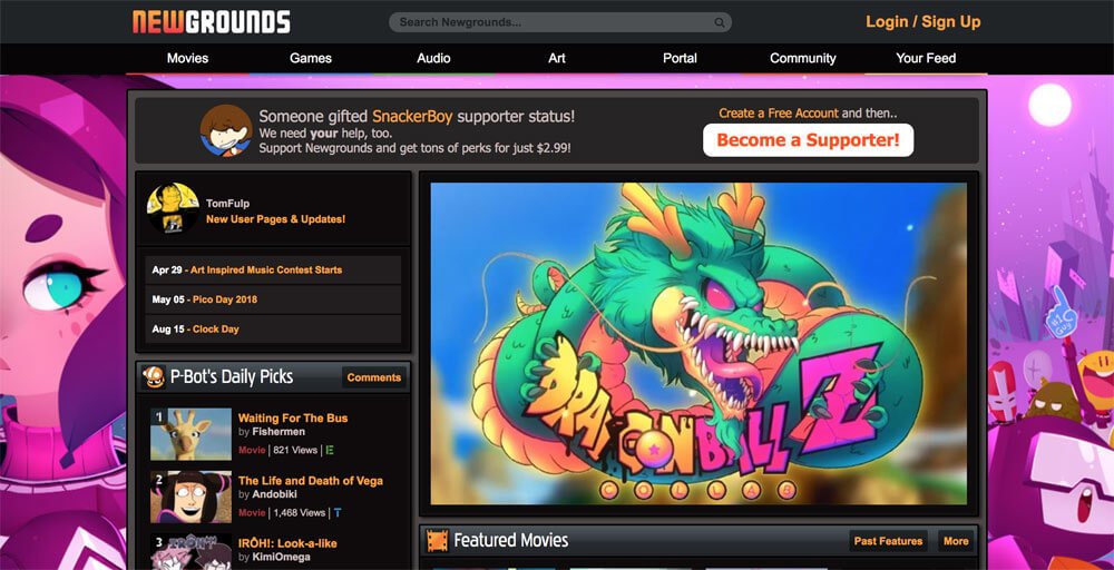 sites like deviantart - newgrounds