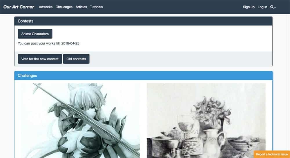 sites like deviantart - our art corner